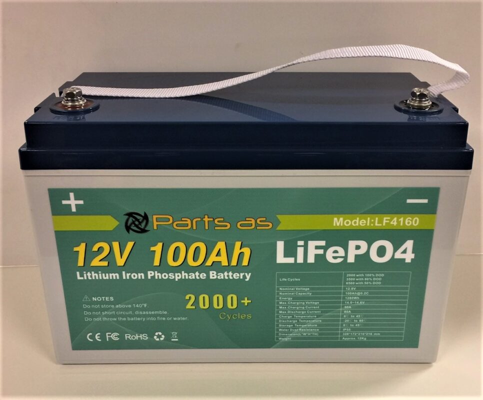 Lithium Batterier med avansert BMS(batterymanagement system). Dette for å sikre maksimal levetid og sikkerhet for deg som bruker.