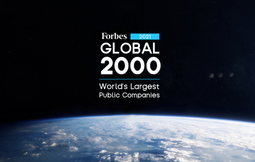 Forbes Global liste rangerer verdens største offentlige selskaper ved kriteriene markedsverdi, salg, fortjeneste og eiendeler